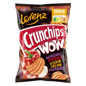 Crunchips Wow Paprika & Sour Cream 110g-4018077822018