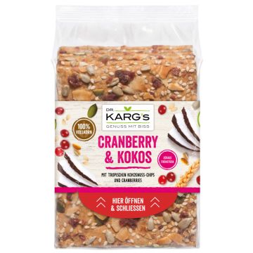 Dr. Karg's  Knäckebrot Cranberry & Kokos, 200g-4033634062706