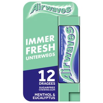 AIRWAVES® Menthol & Eucalyptus 12Dragees -5000159548946