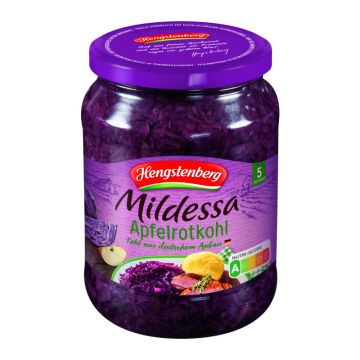 Hengstenberg Mildessa APFELROTKOHL 720 ML GLAS-4008100173606