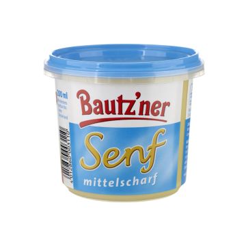 Bautzner Senf mittelscharf Becher 200ml-4012860003110