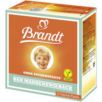 Brandt Der Markenzwieback ohne Zuckerzusatz 225g-4013752019646