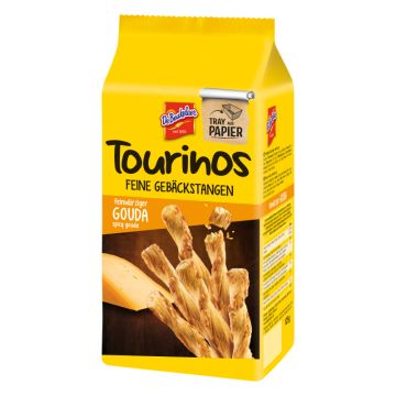 De Beukelaer Tourinos Feine Gebäckstangen feinwürziger Gouda 125g-4001518003817