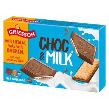 Griesson Choc&Milk Snack-Packs 268g-4001518009000