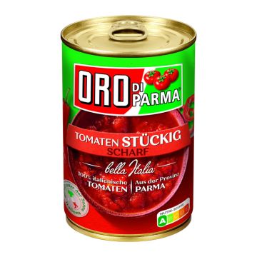 ORO di Parma stückige Tomaten, scharf, 425ml -4008100168480