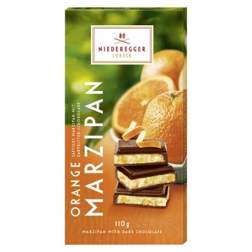 Niederegger Marzipan Tafel-Schokolade Orange Zartbitter 110g-4000161060260