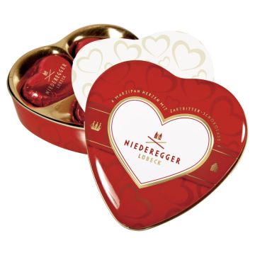 Niederegger Marzipan Herzen in Geschenkdose 75g-4000161090205