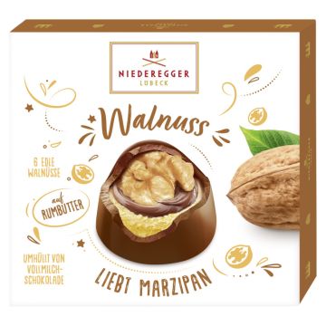 Niederegger Marzipan Pralinés »Walnuss auf Marzipan« 102g-4000161130147