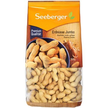 Seeberger Erdnüsse Jumbo geröstet 500g-4008258036013