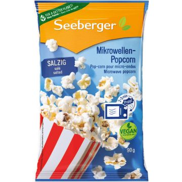 Seeberger Popcorn-Mais für die Mikrowelle, gesalzen 90g-4008258527054