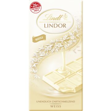 Lindt Lindor Tafel Weiß Promo (100g)-7610400097260