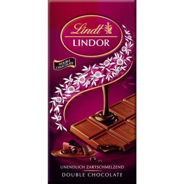 Lindt Lindor Tafel Double Chocolate (100g)-8003340803876