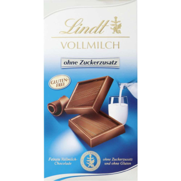 Lindt Vollmilch ohne Zuckerzusatz 100g-8013108696688