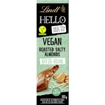 Lindt HELLO Tafel VEGAN Salted Almonds 100g-4000539242007