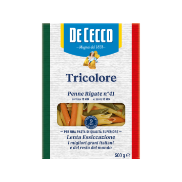 De Cecco PENNE RIGATE TRICOLORE CEE 500g-8001250145413