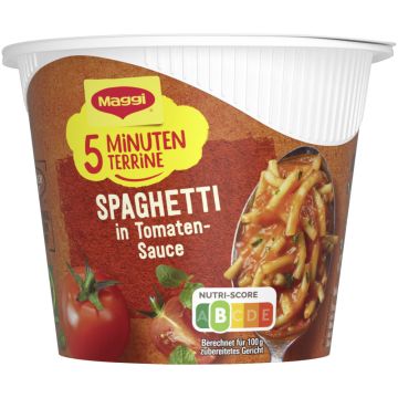 MAGGI 5 MINUTEN TERRINE Spaghetti Tomatensauce 60g-7613037639858