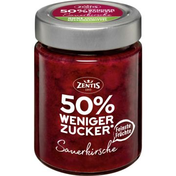 Zentis 50% weniger Zucker, Fruchtaufstrich, Sauerkirsche 195g-42388982