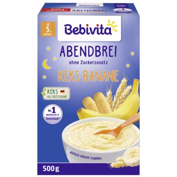 Bebivita Milchbreie Abendbrei Keks-Banane500g-4018852030454