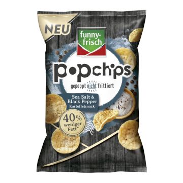 funny-frisch Popchips Sea Salt & Black Pepper 80g-4003586105134