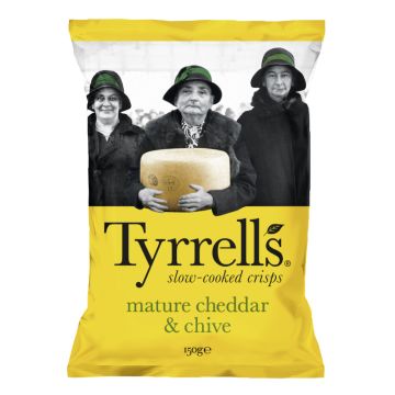 Tyrrells SC crisps cheddar & chive-5060042641437