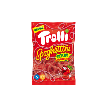 Trolli Spaghettini sour Strawberry 100g-4000512776635