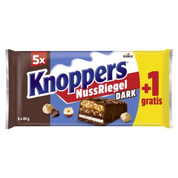 Knoppers Riegel Dark 1x6er = 240g-4014400932966