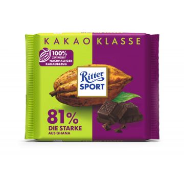 Ritter Sport Kakao Klasse 81% Die Starke á 100g-4000417693815