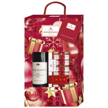 Niederegger Marzipan & Wein 200g + 0,75l-4000161350569