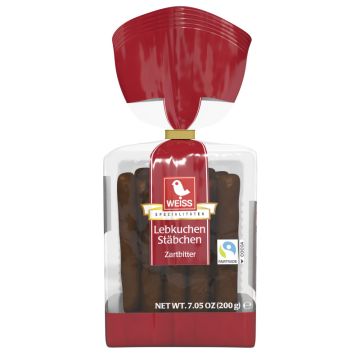 Weiss Lebkuchenstäbchen Zartbitter 200g-4003160107806