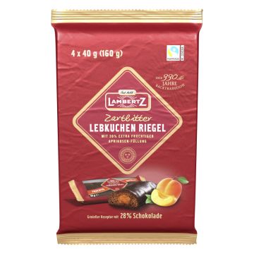 Lambertz Gefüllter Lebkuchenriegel 4er-Pack 160g-4006894170603