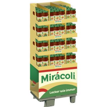 Display MIRACOLI® Pasta Sauce 3 Varietäten 138x400g (1/4 Palette) 55,200kg-4008429129353