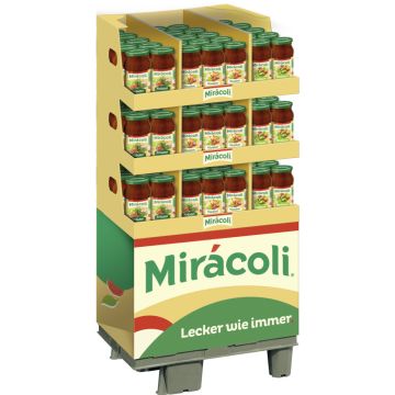 Display MIRACOLI® Pasta Sauce 3 Varietäten 102x400g (1/4 Palette) 40,800kg-4008429120923