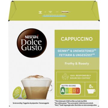 NESCAFE DOLCE GUSTO Cappuccino Unsweetened 8+8 Capsule = 161,6g 161,6g-7613032802035