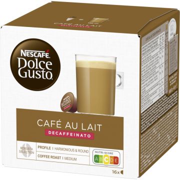 NESCAFE DOLCE GUSTO Cafe au Lait Decaffeinato 8+8 Capsule = 160g-7613035674370