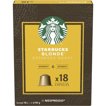 STARBUCKS BLONDE ESPRESSO ROAST by NESPRESSO 18 Capsule = 94g-7613287906618