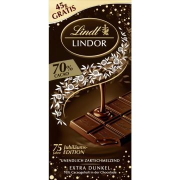 Lindt LINDOR Tafel 70% Jub.  145g-3046920021869