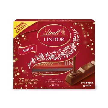 Lindt LINDOR Milch Multip. 3+1 100g-4000539144585