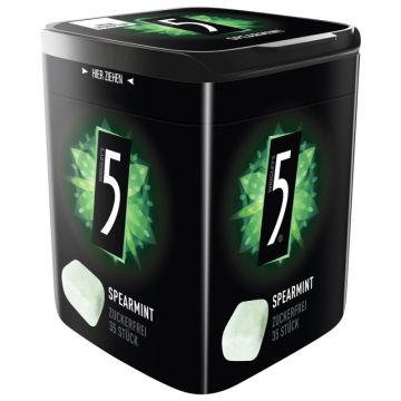 5 Gum Spearmint 35 Dragees-4009900542425