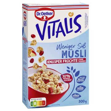 Dr. Oetker Vitalis Weniger süß Knusper Früchte 500g-4000521004644