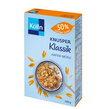 Kölln Knusper Vanille Klassik Hafer-Müsli 50% w. Zucker 500g -4000540003260