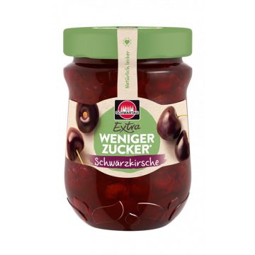 Schwartau Weniger Zucker Schwarzkirsche 300g-4011800844714