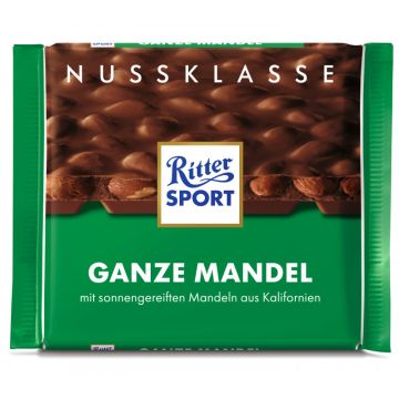 Ritter Sport Nuss-Klasse 100G Ganze Mandel Tafel-4000417703002