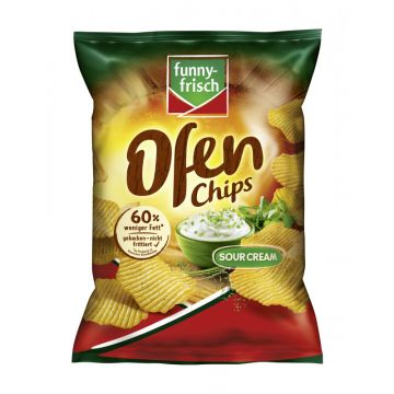 Funny Frisch Ofen Chips Sour Cream 125g-4003586102089