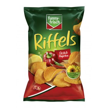 Funny Frisch Riffels Chili & Paprika 150g-4003586000330