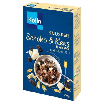 Kölln Knusper Schoko & Keks Kakao Hafer-Müsli 500g -4000540003246