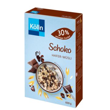 Kölln Schoko Hafer-Müsli 30% weniger Zucker 600g -4000540003864