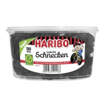 Haribo Lakritz Schnecken 1 Dose 150 Stk = 1500g-4001686101186