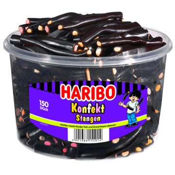 Haribo Lakritz-Konfekt Konfekt-Stangen 1 Dose 150 Stk = 1200g-4001686154014