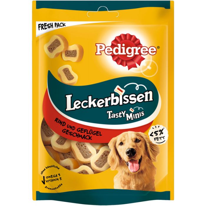 PEDIGREE® Leckerbissen Tasty Minis Rind & Geflügel Geschmack 155g-5998749125588