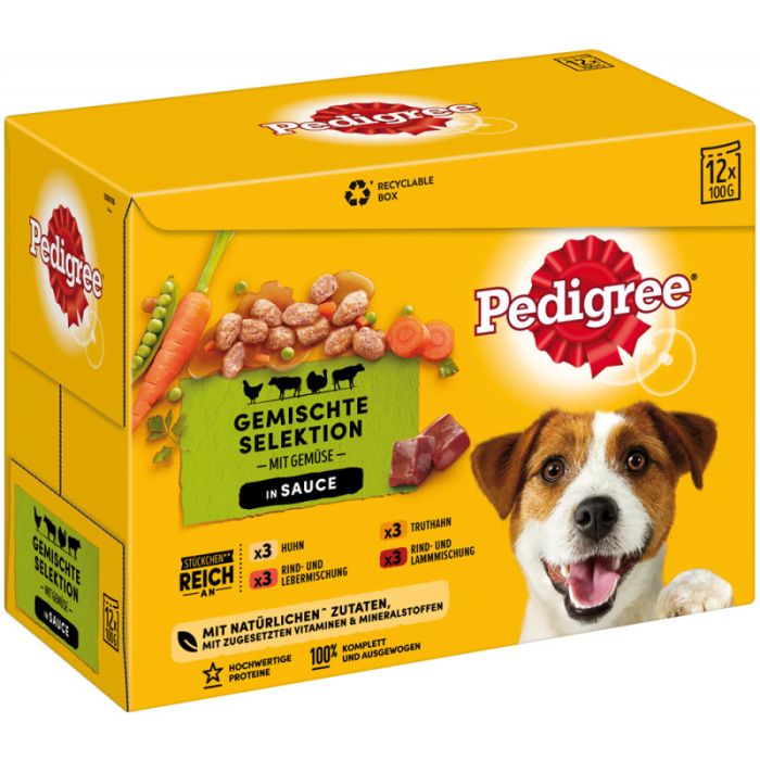 PEDIGREE® Portionsbeutel Adult Selektion 12x100g-3065890149328